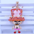 Cute Eco-friendly New Design Crystal Keyring Cartoon Keychains